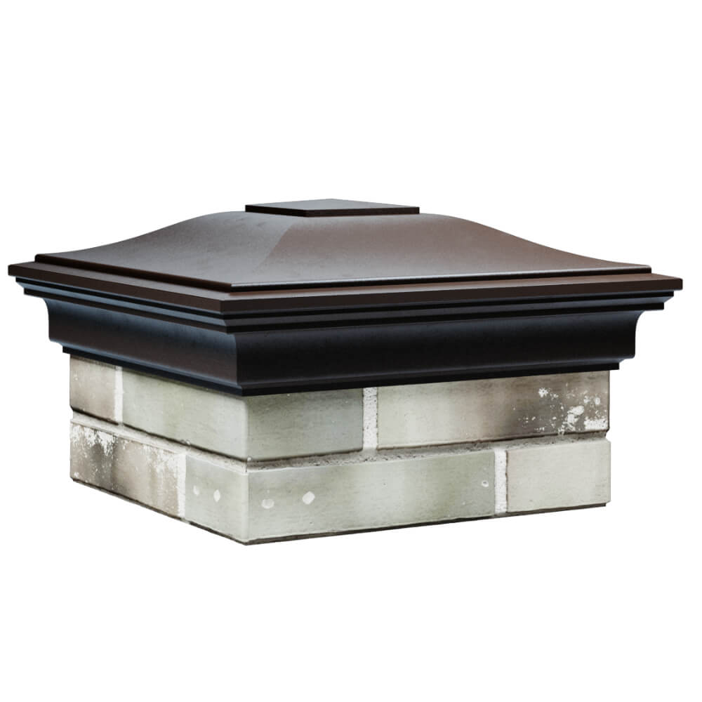 Колпак Zking Монблан Коричневый на столб 1.5х1.5 кирпича (385х385мм) в Канске фото