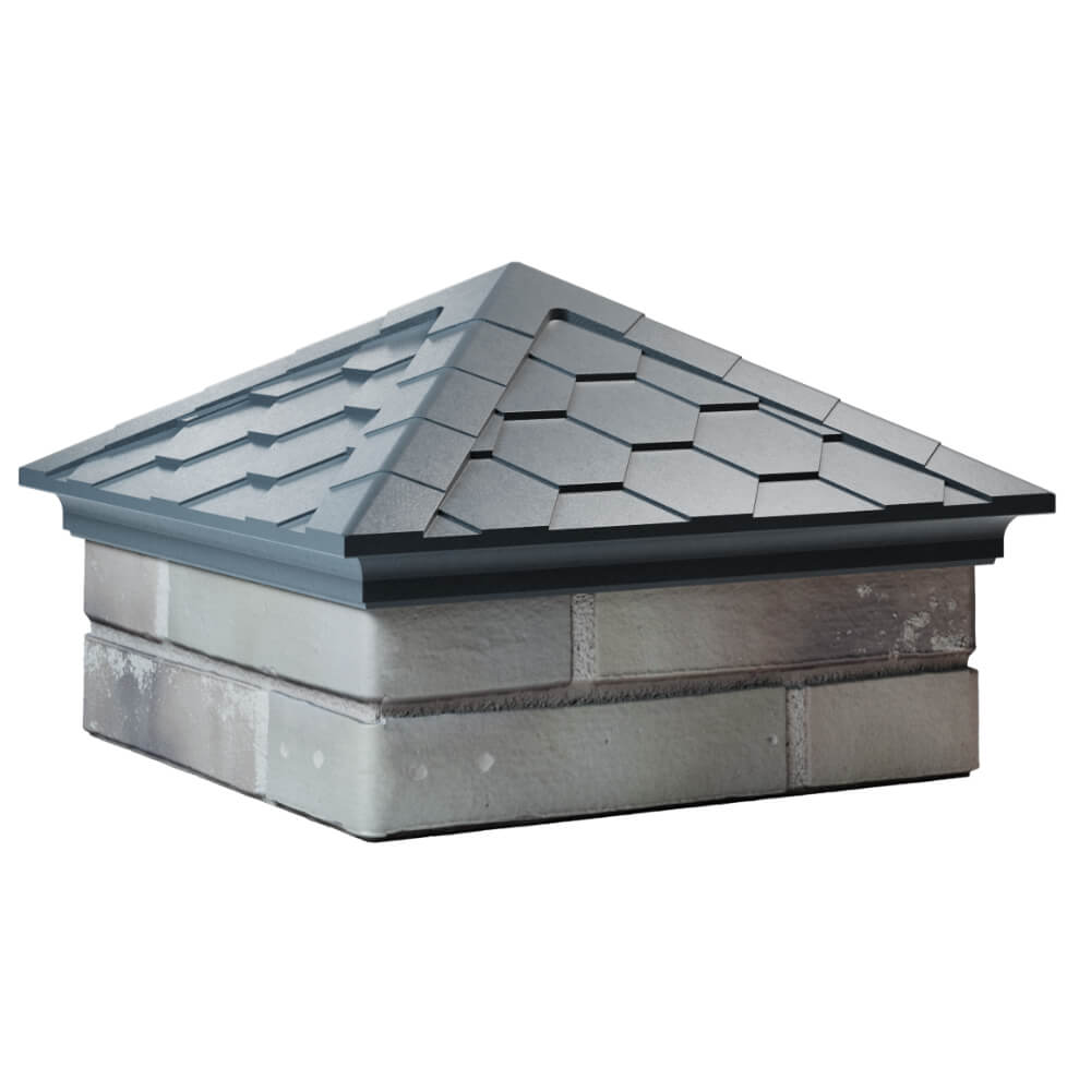 Колпак Zking Эверест Серый на столб 1.5х1.5 кирпича (390х390мм) в Канске фото