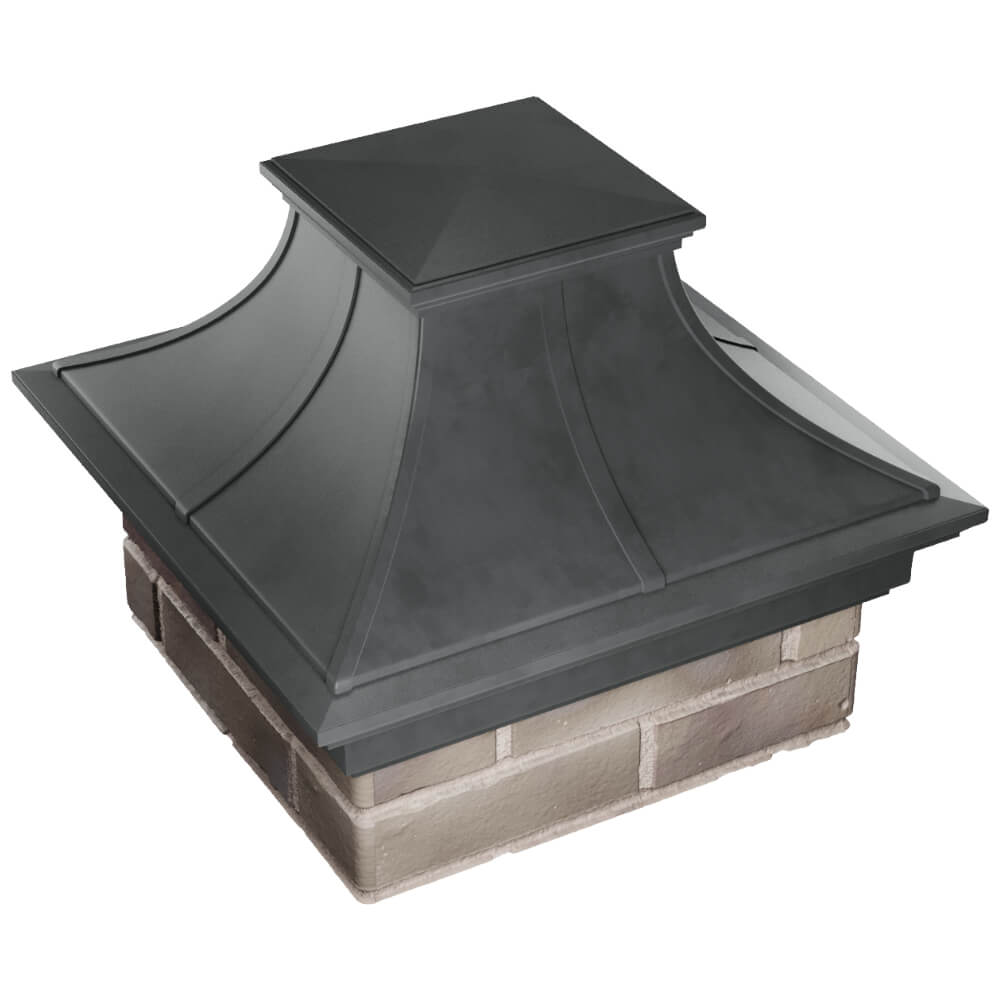 Колпак Zking Монблан Премиум Серый на столб 1.5х1.5 кирпича (385х385мм) в Канске фото