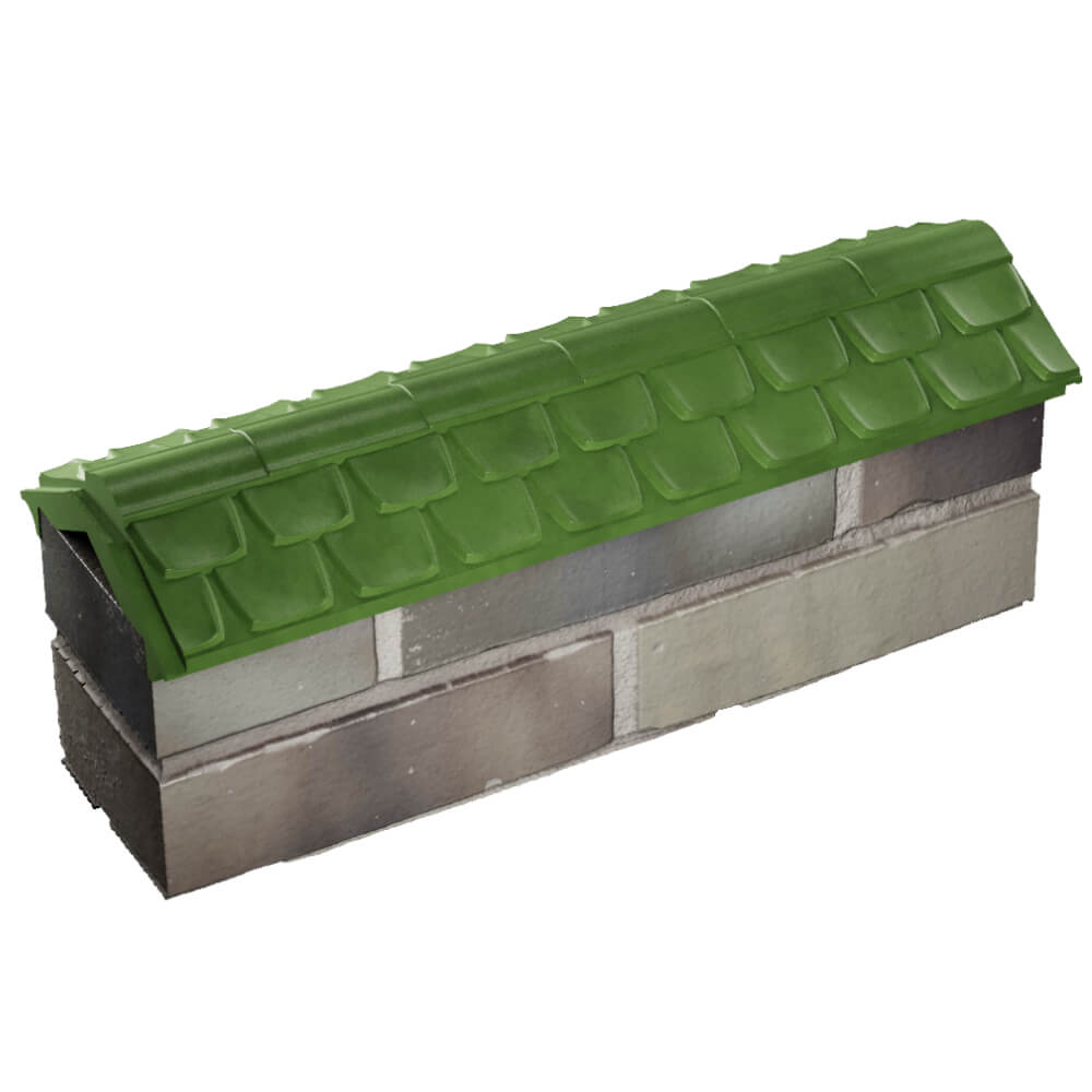 Парапет Zking Эльбрус Зеленый с посадкой на 0.5 кирпича (130мм) в Канске фото